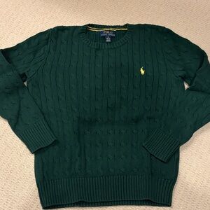 Polo by Ralph Lauren Boy’s Dark Green Crewneck Sweater